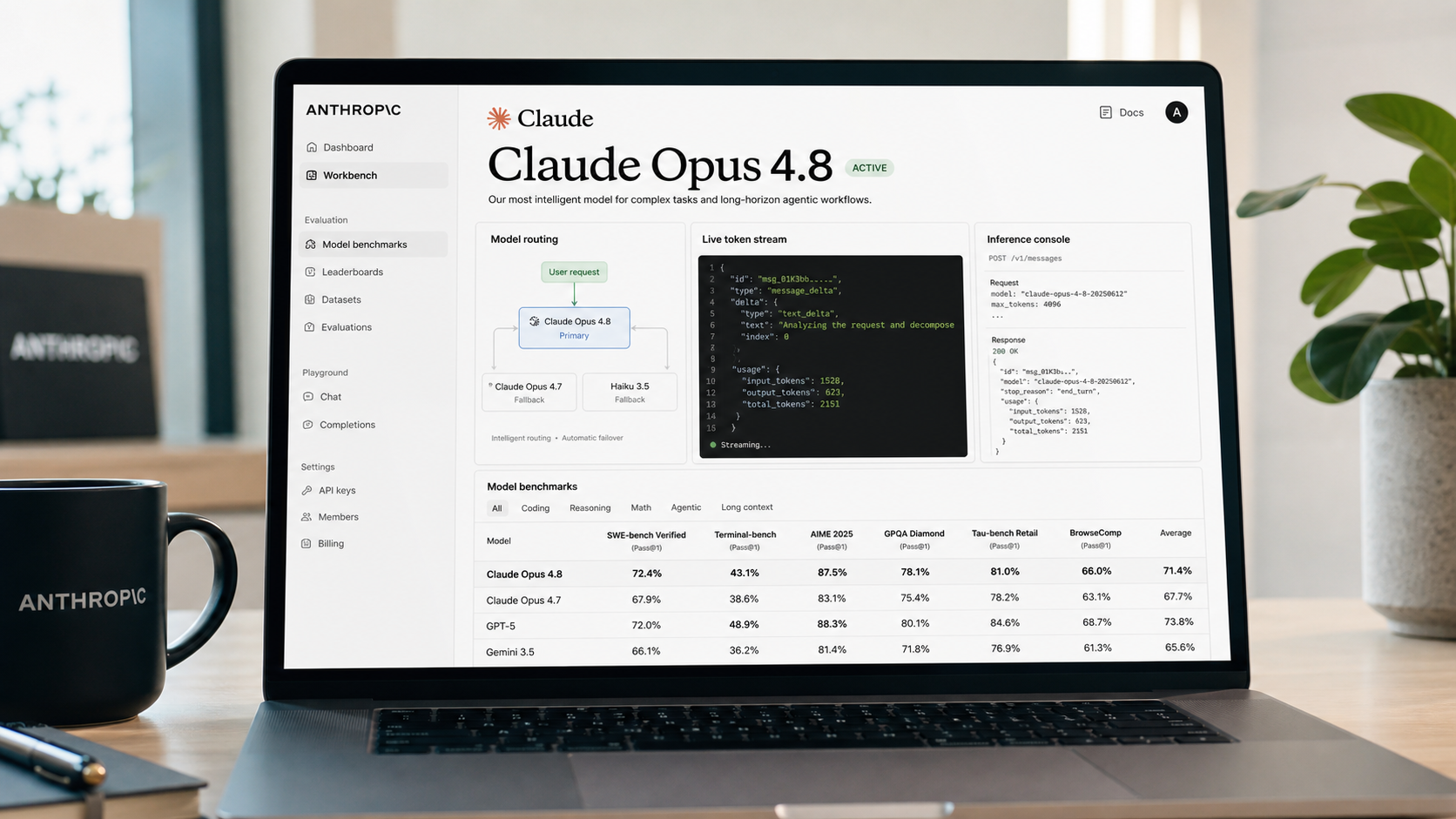 Claude Opus 4.8: 코딩 벤치마크와 에이전틱 업그레이드 2026