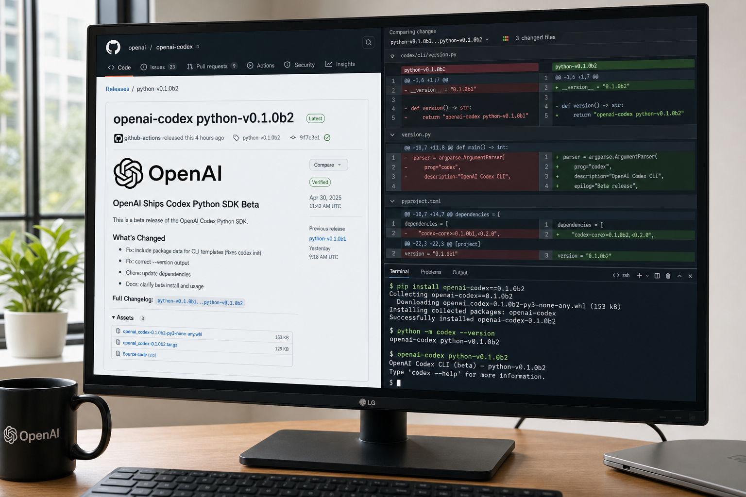 openai-codex b1 → b2: 당일 베타 수정이 드러낸 것들