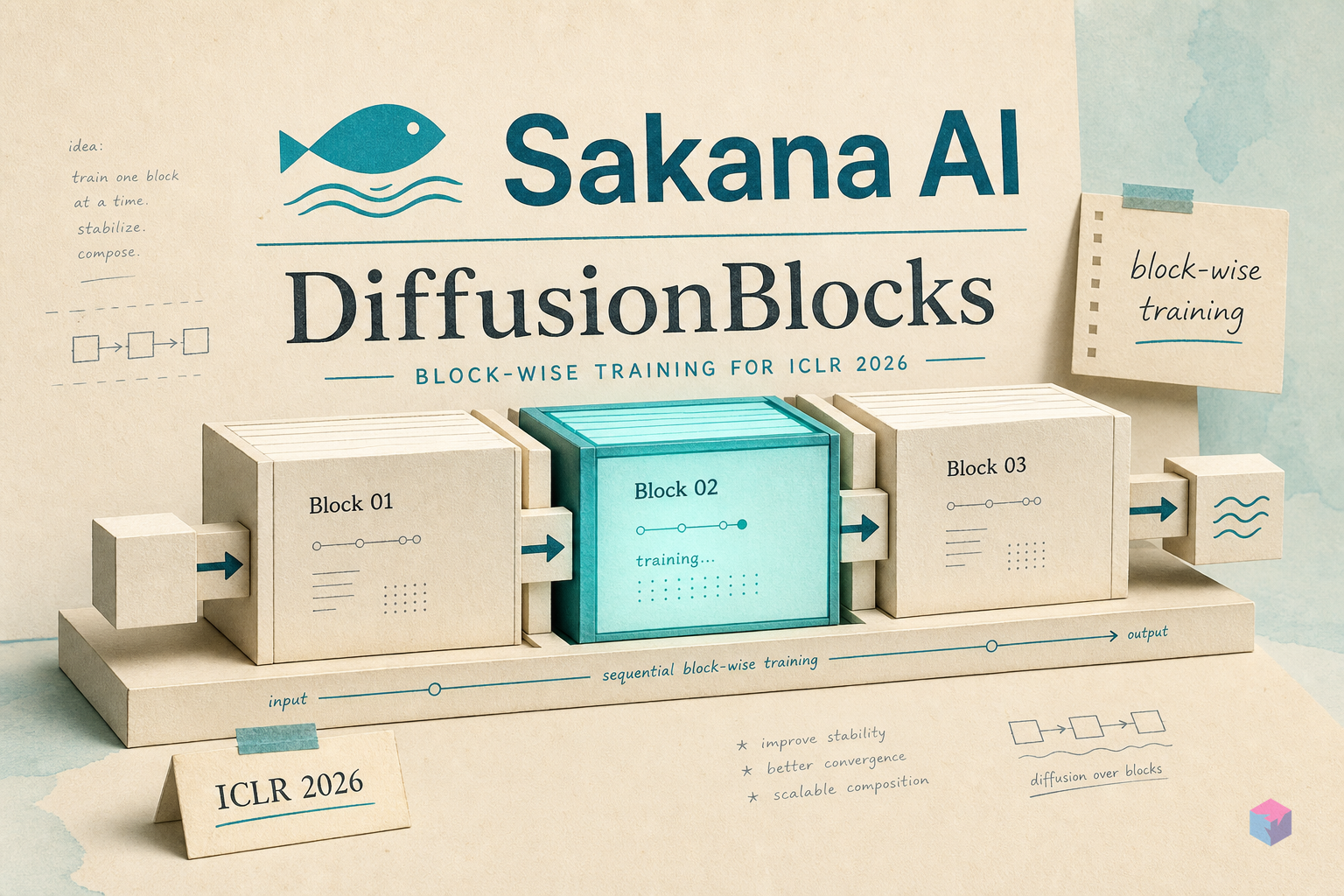 DiffusionBlocks: Sakana AI의 블록 단위 학습, ICLR 2026